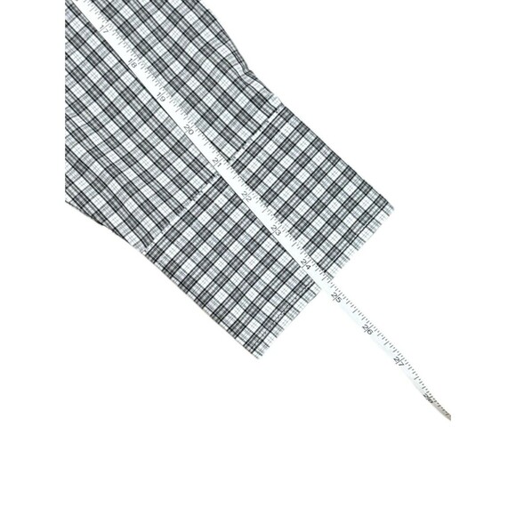 Wrangler White & Gray Plaid Button Up Shirt Pearl Snap Buttons Large Western - Picture 6 of 9